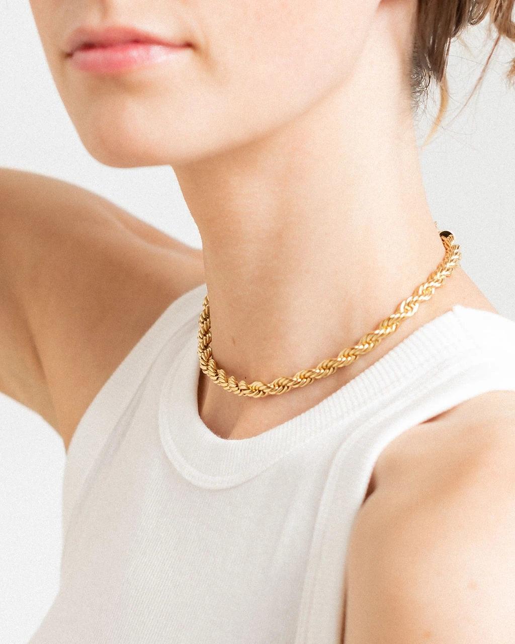Twisted Chain Choker Necklace Carauana Store
