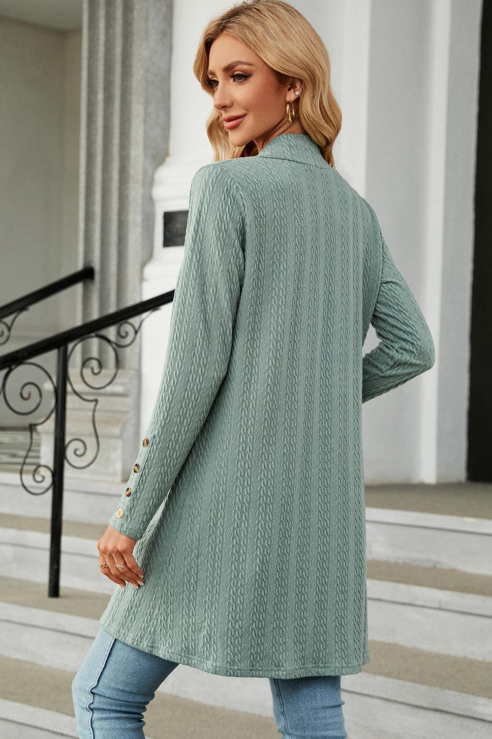 Open Front Long Sleeve Cardigan Carauana Store