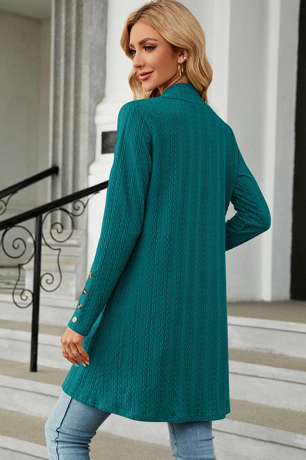 Open Front Long Sleeve Cardigan Carauana Store