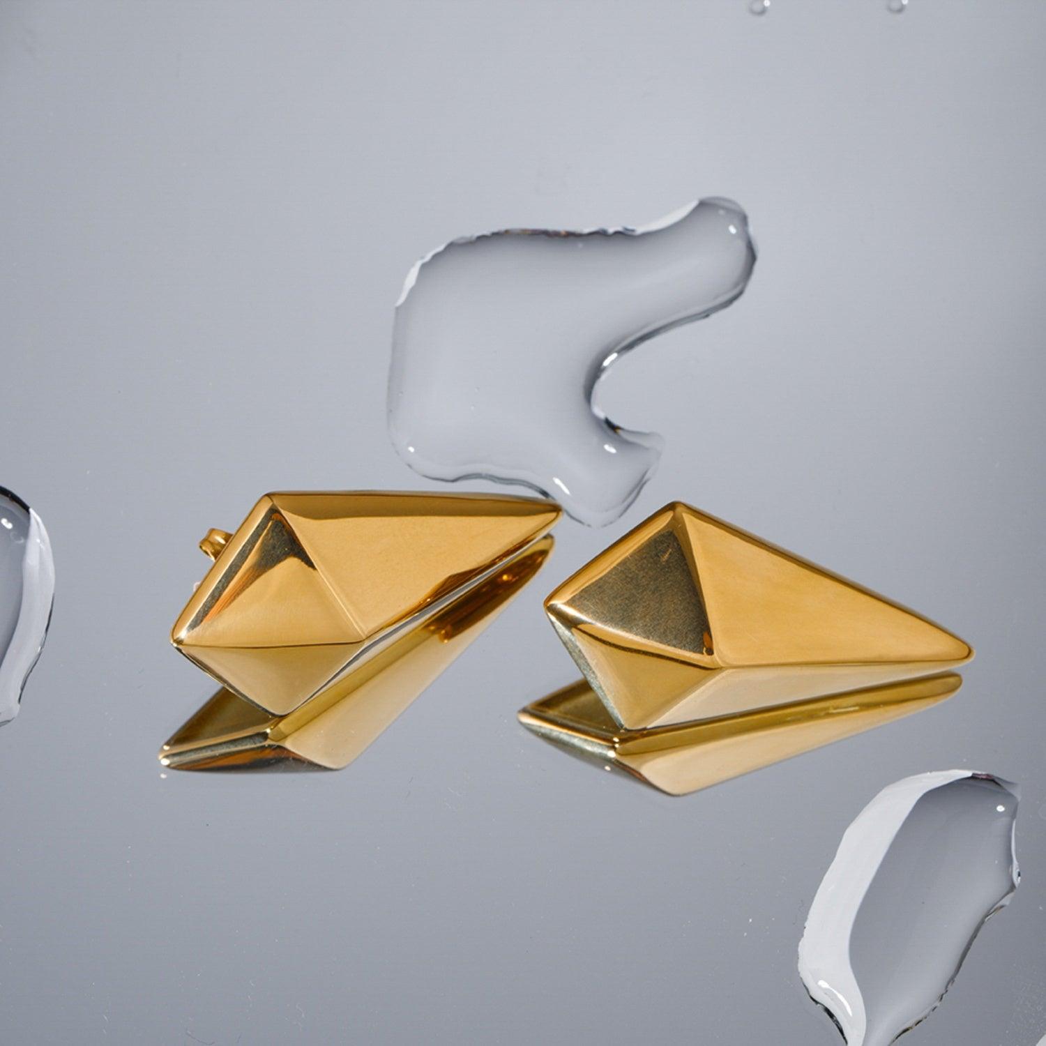 Stainless Steel 18K Gold-Plated Geometric Earrings Carauana Store
