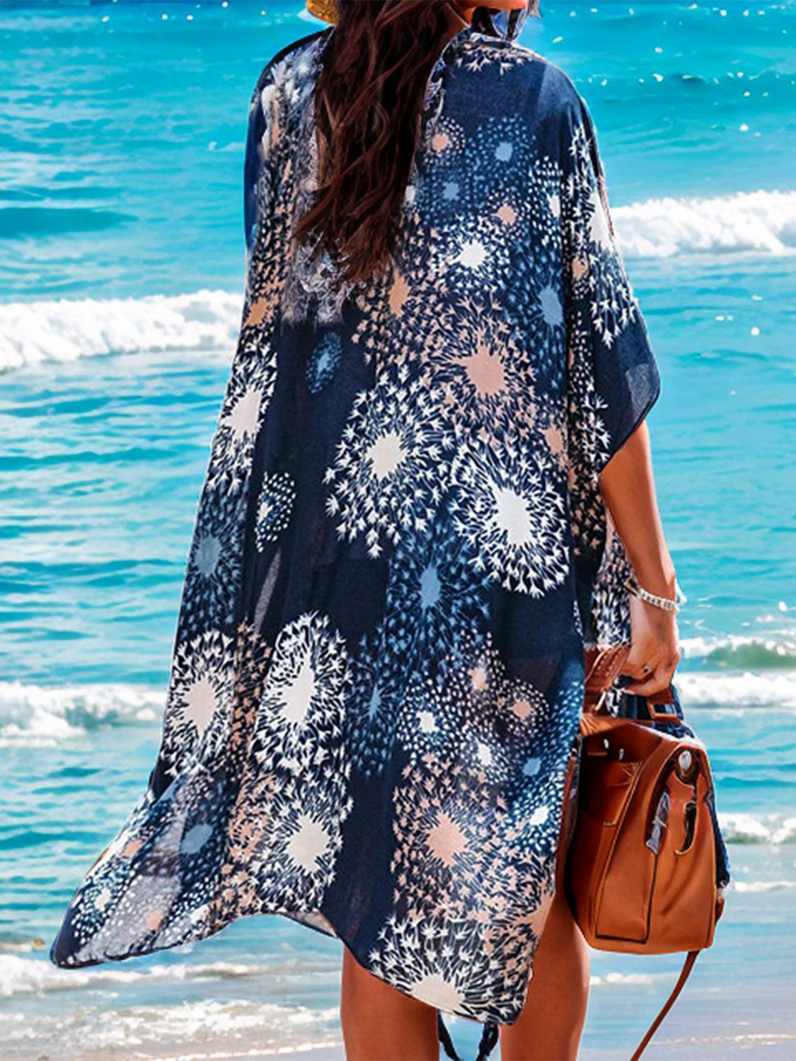 Printed Open Front Cover-Up Carauana Store