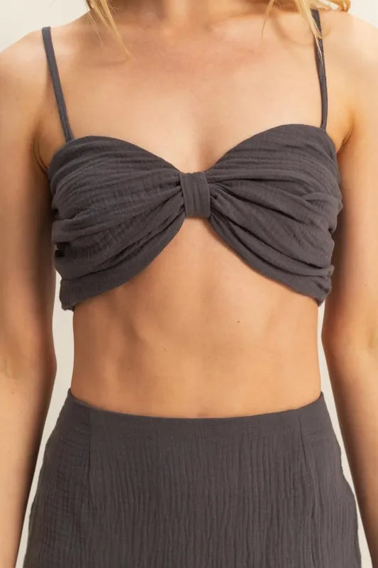 HYFVE Ruched Bra Top and Mini Skirt Set Carauana Store