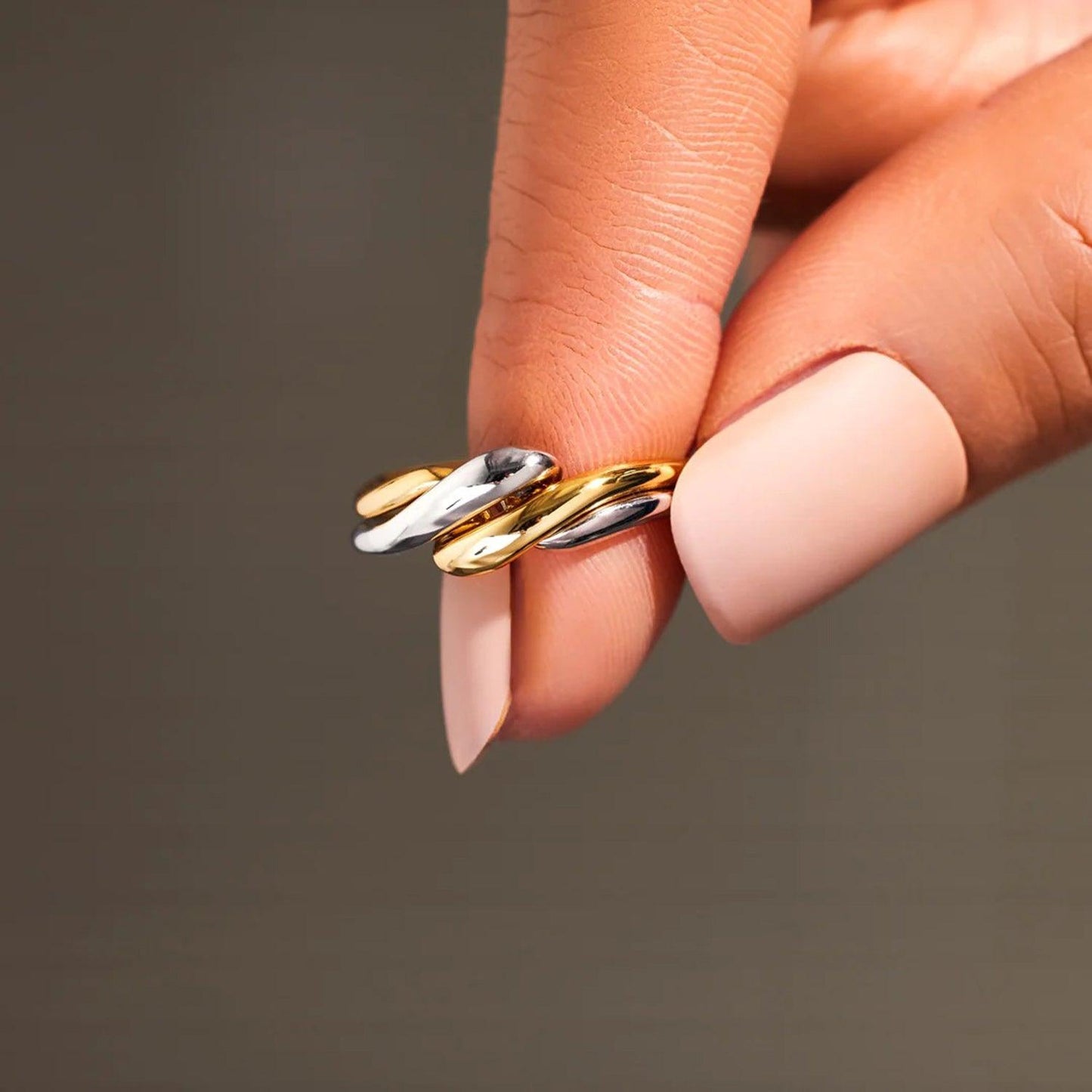 925 Sterling Silver Twisted Open Ring Carauana Store