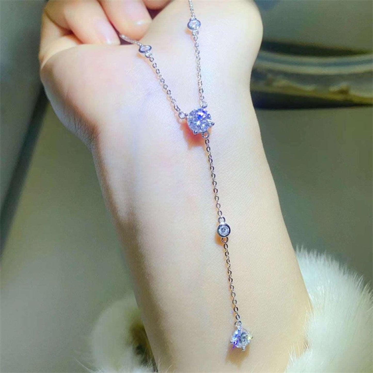 1.5 Carat Moissanite 925 Sterling Silver Necklace Carauana Store