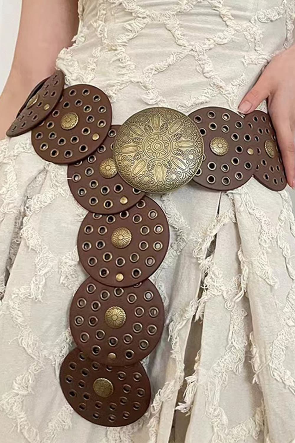 Zinc Alloy PU Disc Belt Carauana Store