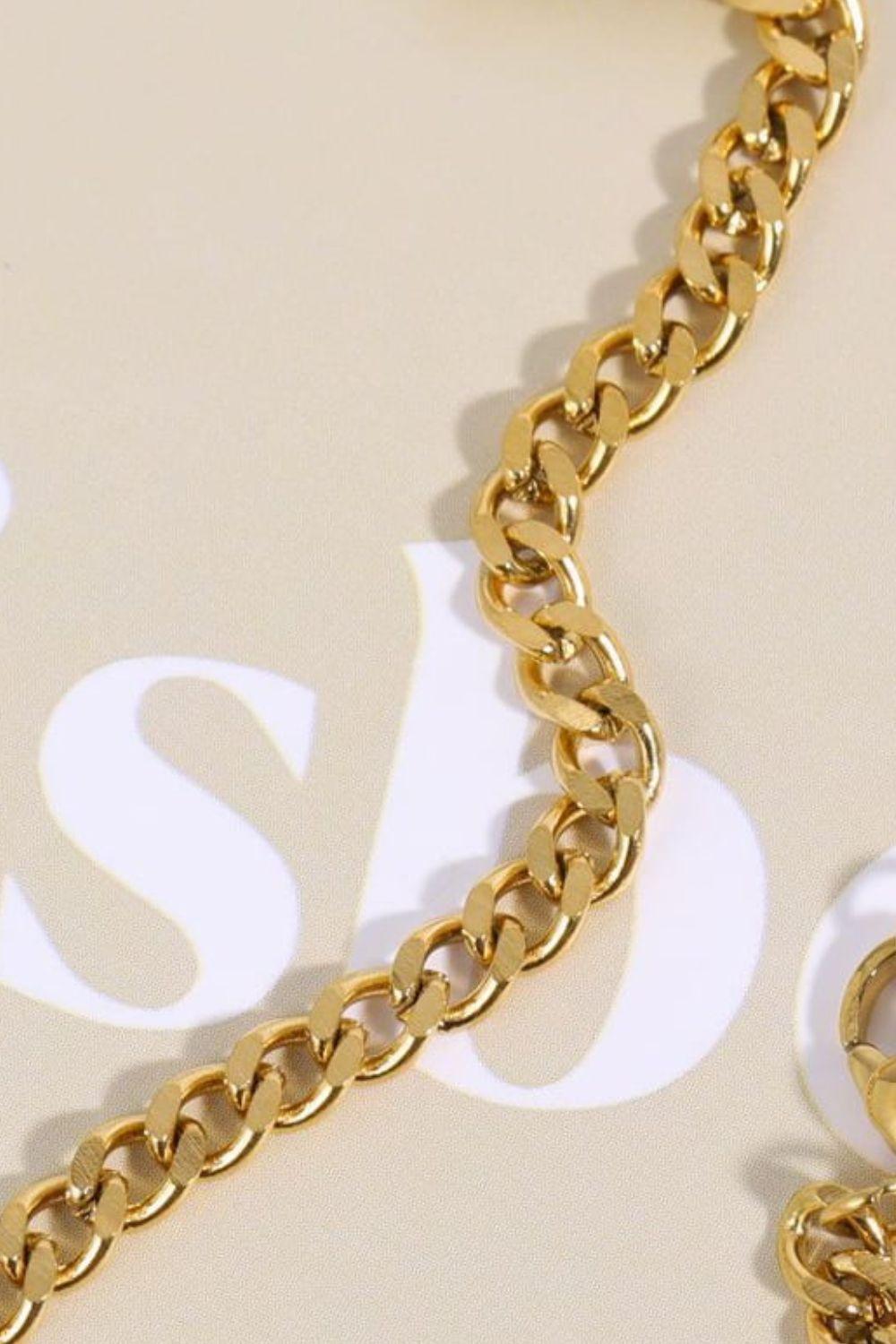 Inlaid Zircon Stainless Steel Necklace Carauana Store