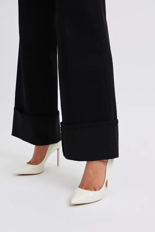 Judy Blue Full Size High Waist Reto Wide Leg W/ Cuff Plus Size Carauana Store