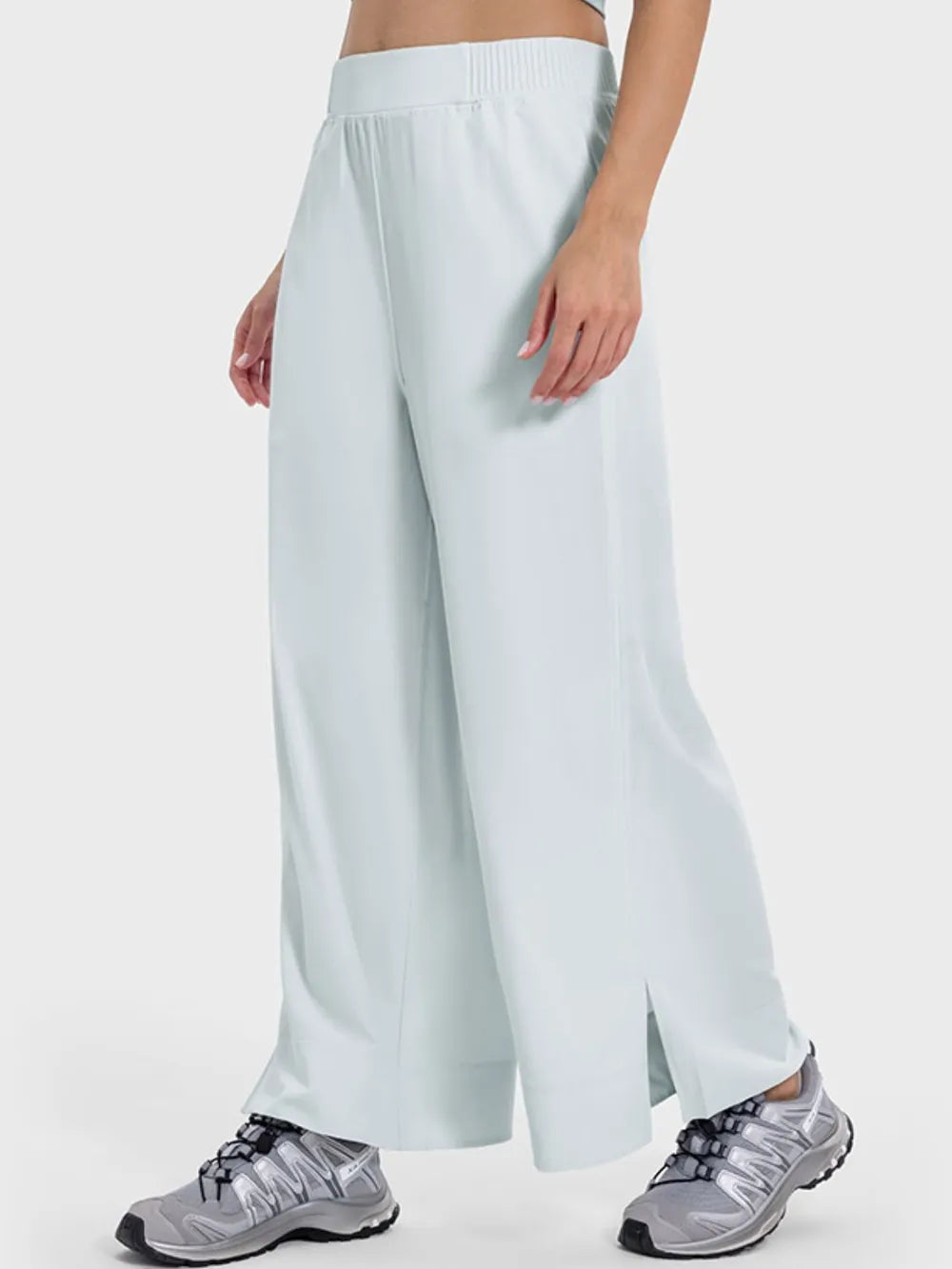 Millennia Slit Wide Leg Active Pants Carauana Store