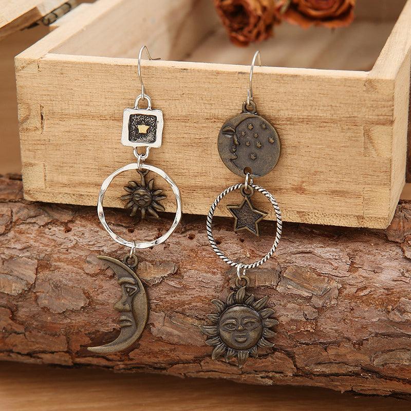 Star, Sun, and Moon Earrings Carauana Store