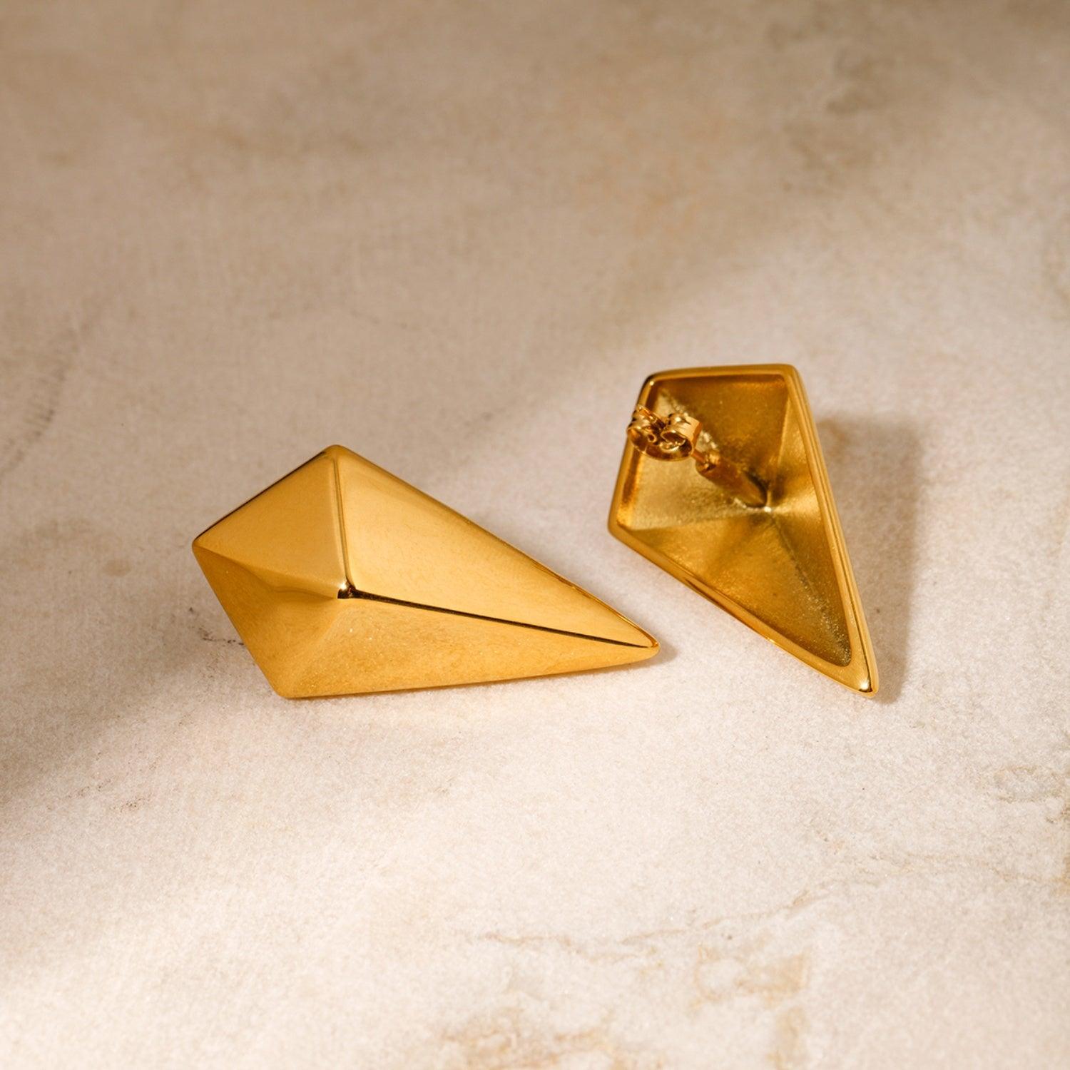 Stainless Steel 18K Gold-Plated Geometric Earrings Carauana Store