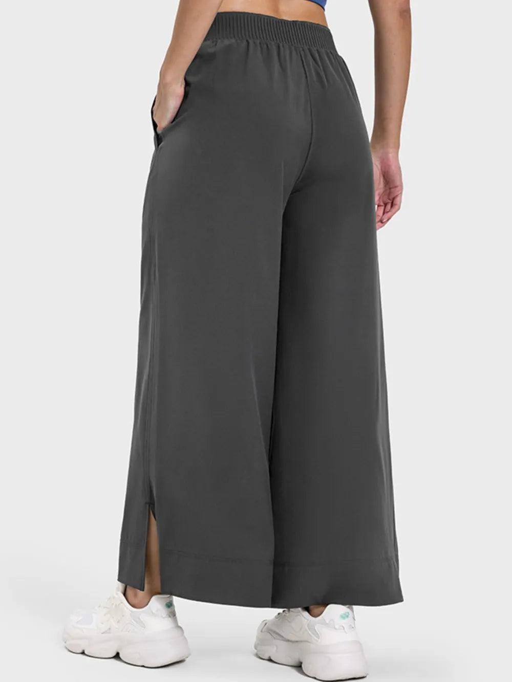 Millennia Slit Wide Leg Active Pants Carauana Store