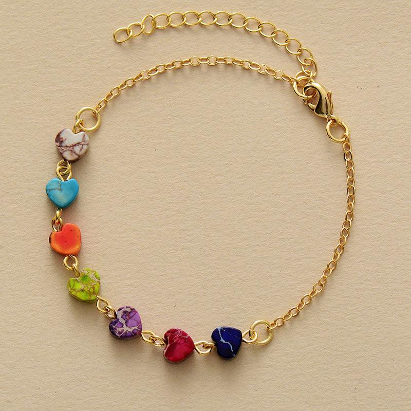 Heart Natural Stone Bracelet Carauana Store