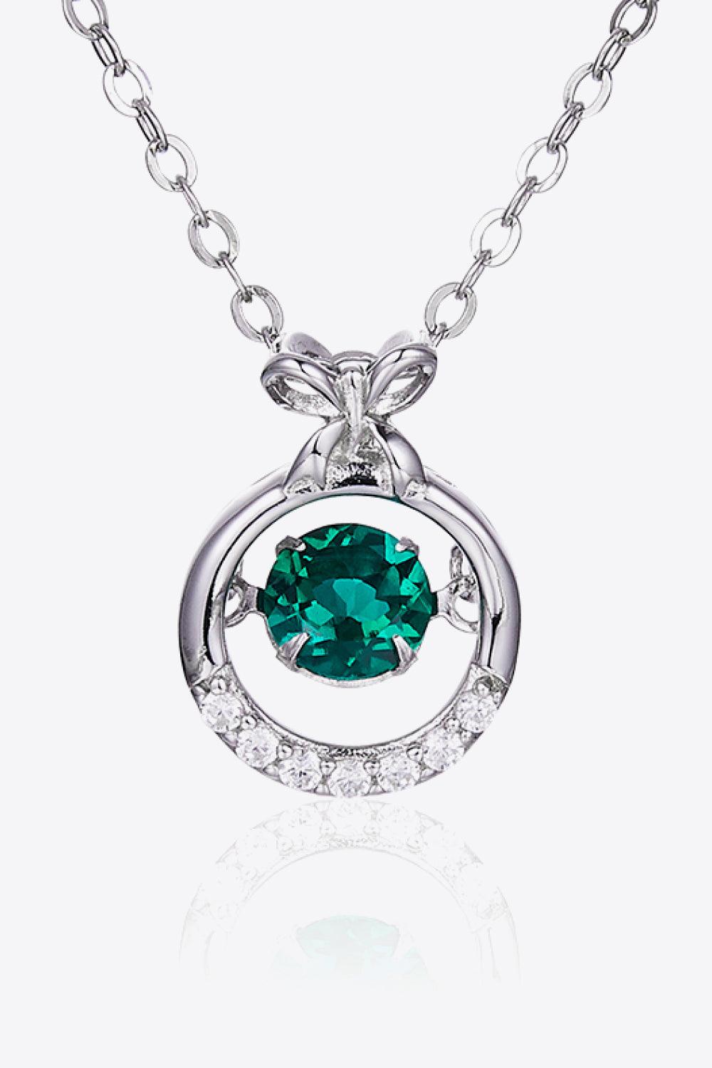 Lab-Grown Emerald Pendant Necklace Carauana Store