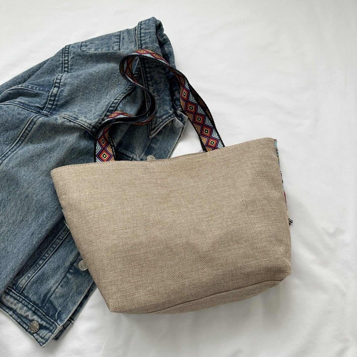 Printed Tassel Detail Tote Bag Carauana Store
