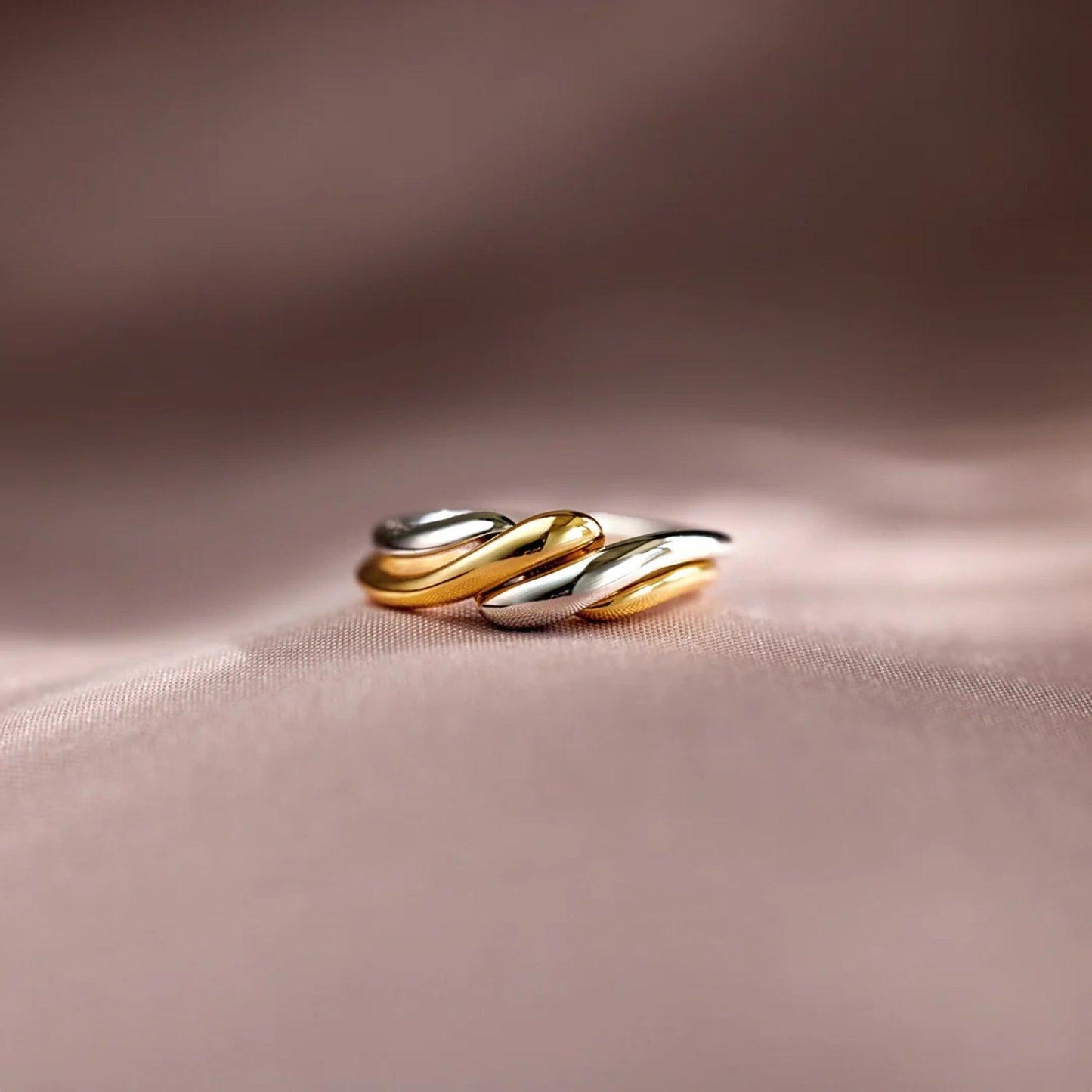 925 Sterling Silver Twisted Open Ring Carauana Store