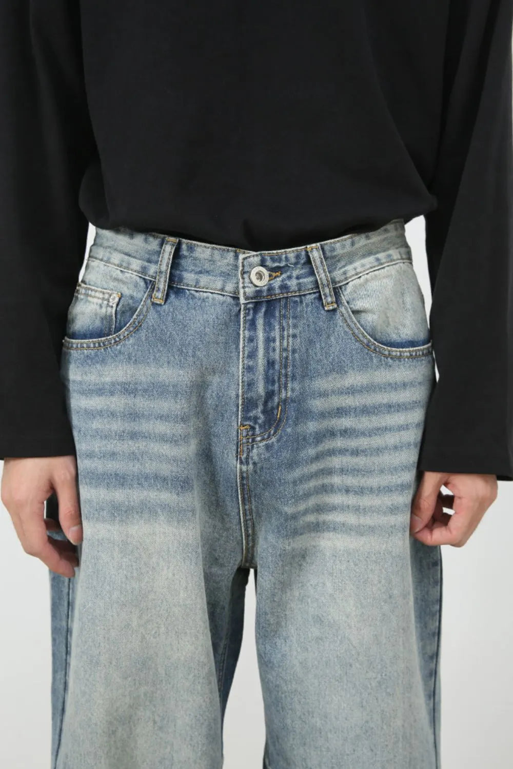 Men's Wide Leg Jeans with Pockets Carauana Store
