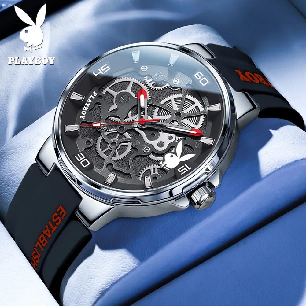 American PlayBoy Fashion Casual Men's Watch - Luxury Waterproof Luminous Quartz Wristwatch High Quality Carauana Store