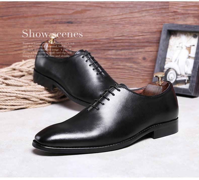 DESAI Men Business Dress Soft Genuine Leather Fashion Mens Comfortable Oxford Shoes Carauana Store
