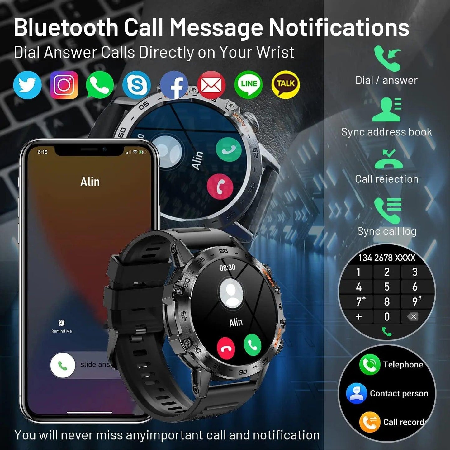LEMFO Rugged Outdoor Sports Smart Watch: Beyond Boundaries Carauana Store