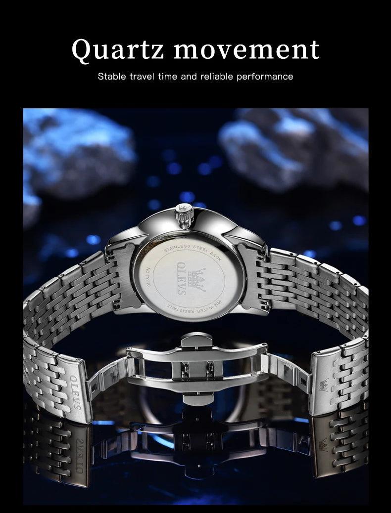 OLEVS Men's Watches Fashion Trend Crescent Shaped Dial Original Quartz Watch Carauana Store