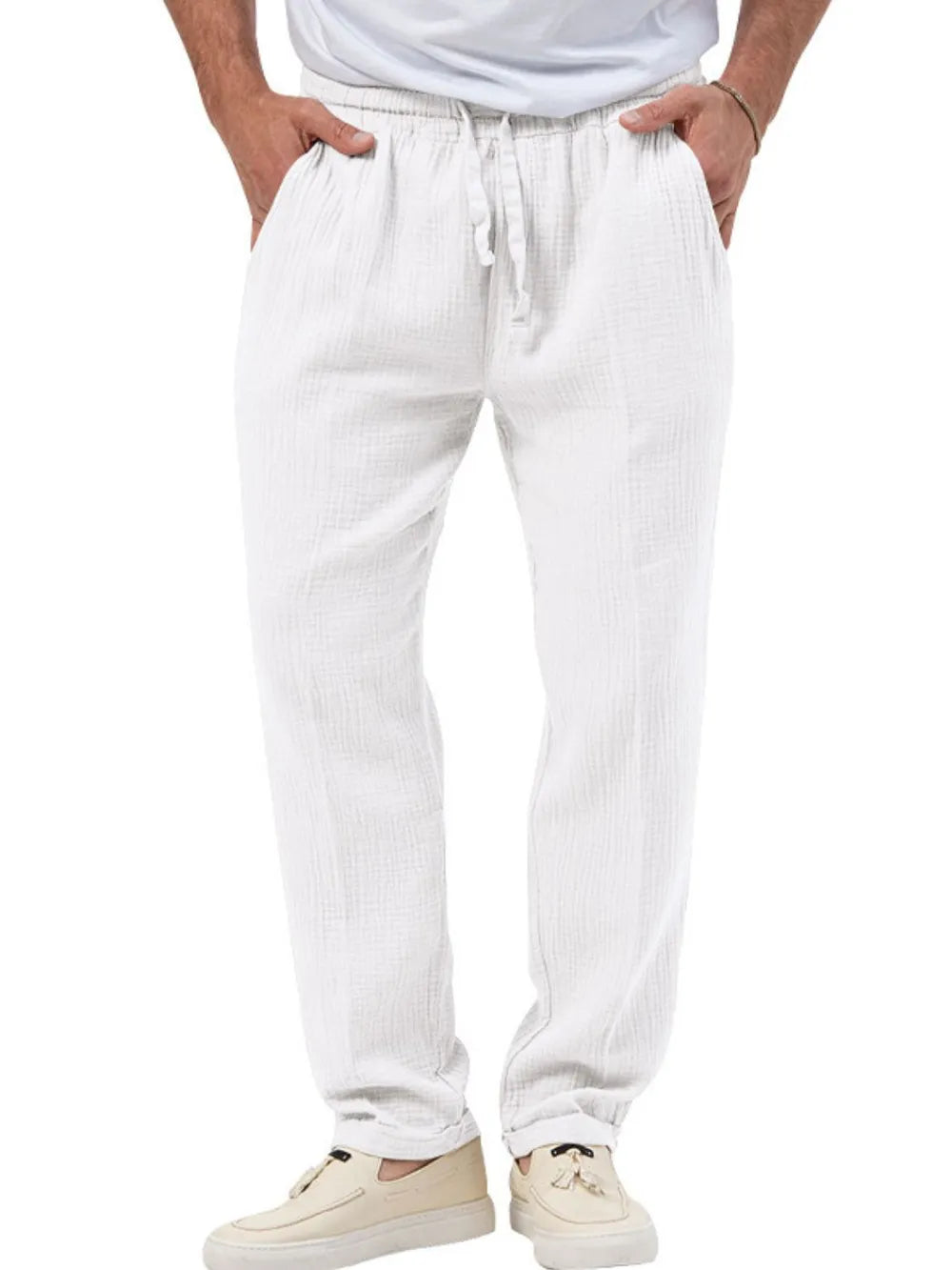 Men's Plus Size Drawstring Texture Pants Carauana Store