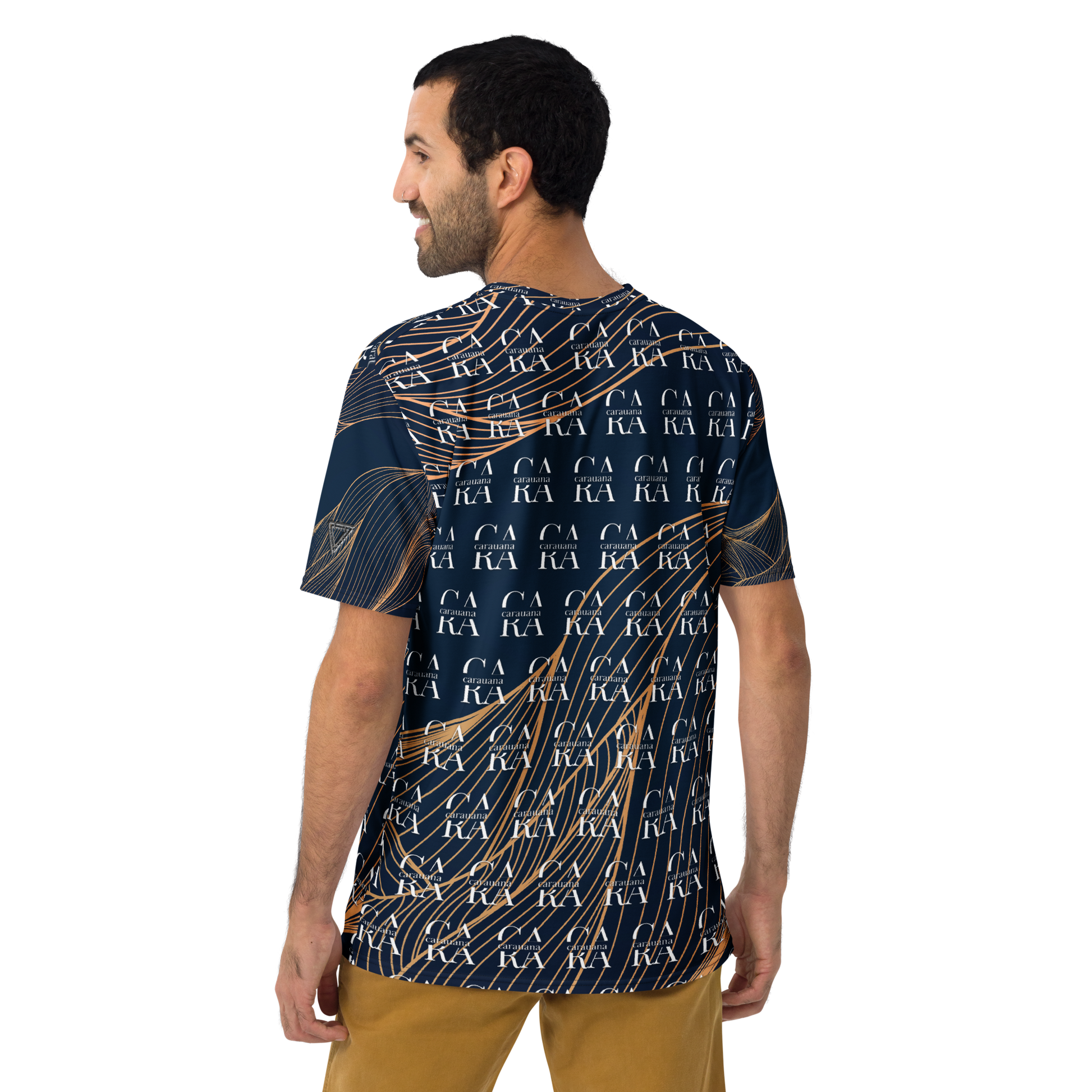 CaRaUaNa Men's t-shirt blue gold Carauana Store