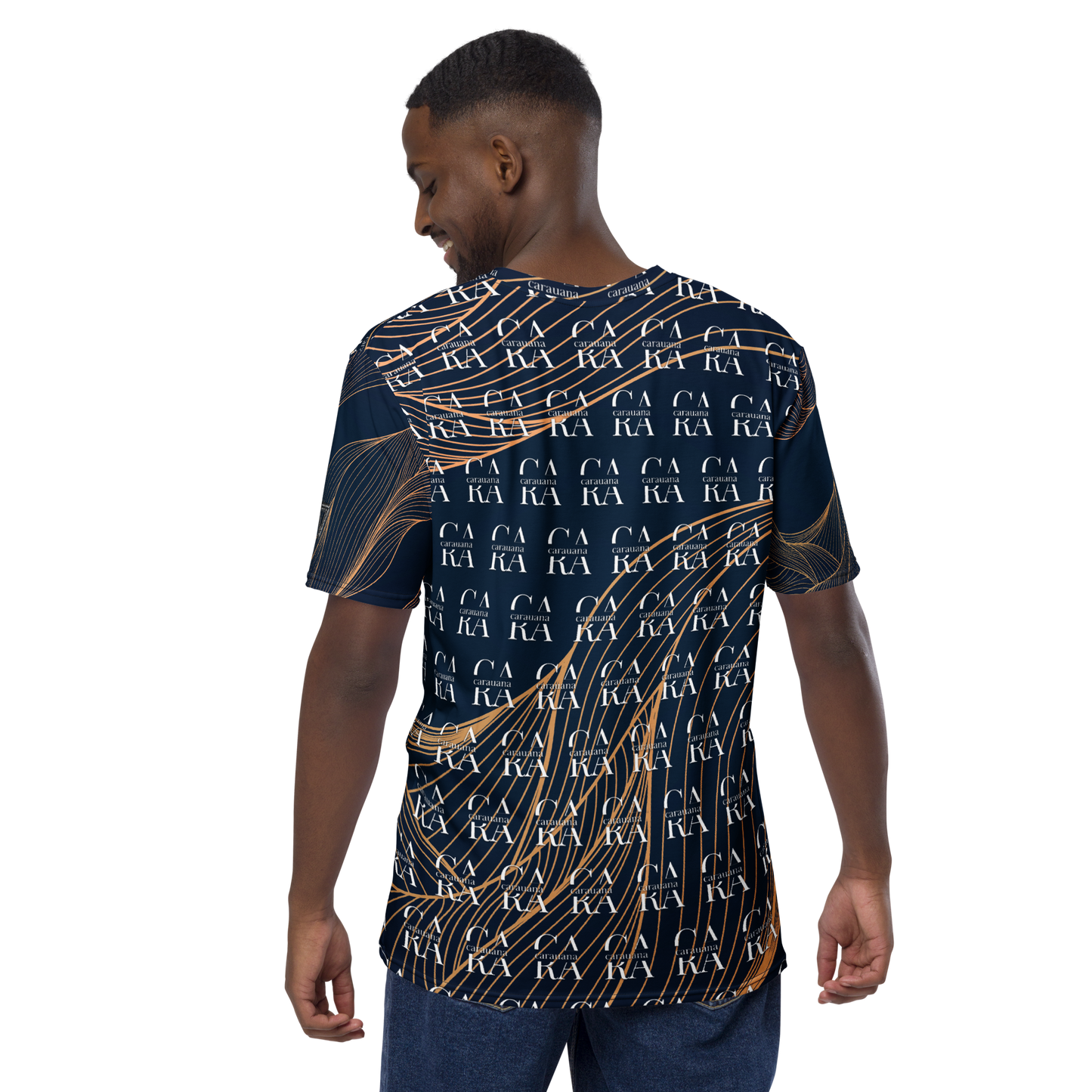 CaRaUaNa Men's t-shirt blue gold Carauana Store