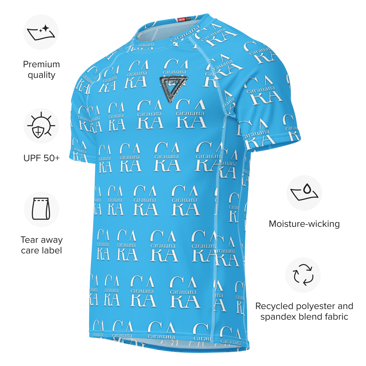 Original CaRaUaNa Rash Guard - Deep Sky Blue Carauana Store