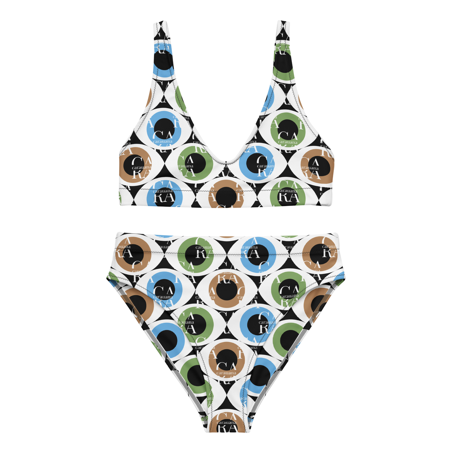 Carauana high-waisted bikini Pattern Eye