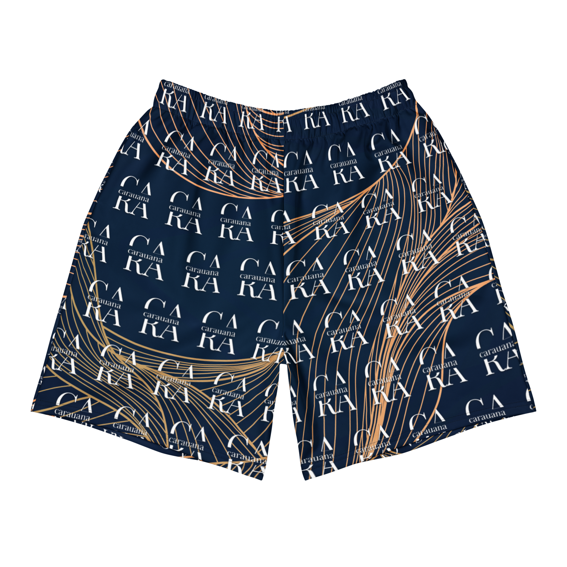 CaRaUaNa Athletic Shorts Unisex blue gold Carauana Store