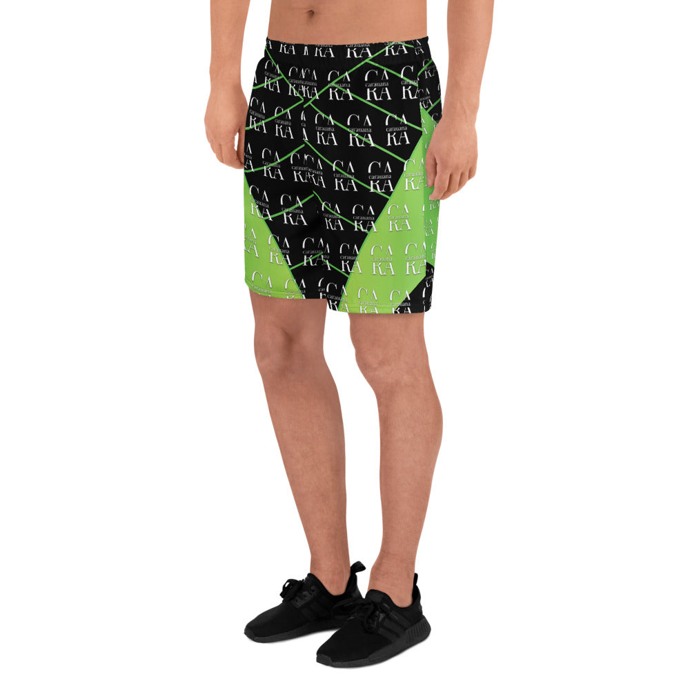 CaRaUaNa Athletic Shorts Unisex black Green Carauana Store