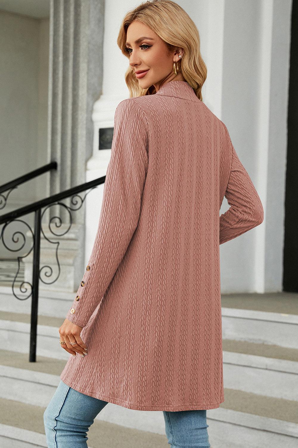 Open Front Long Sleeve Cardigan Carauana Store
