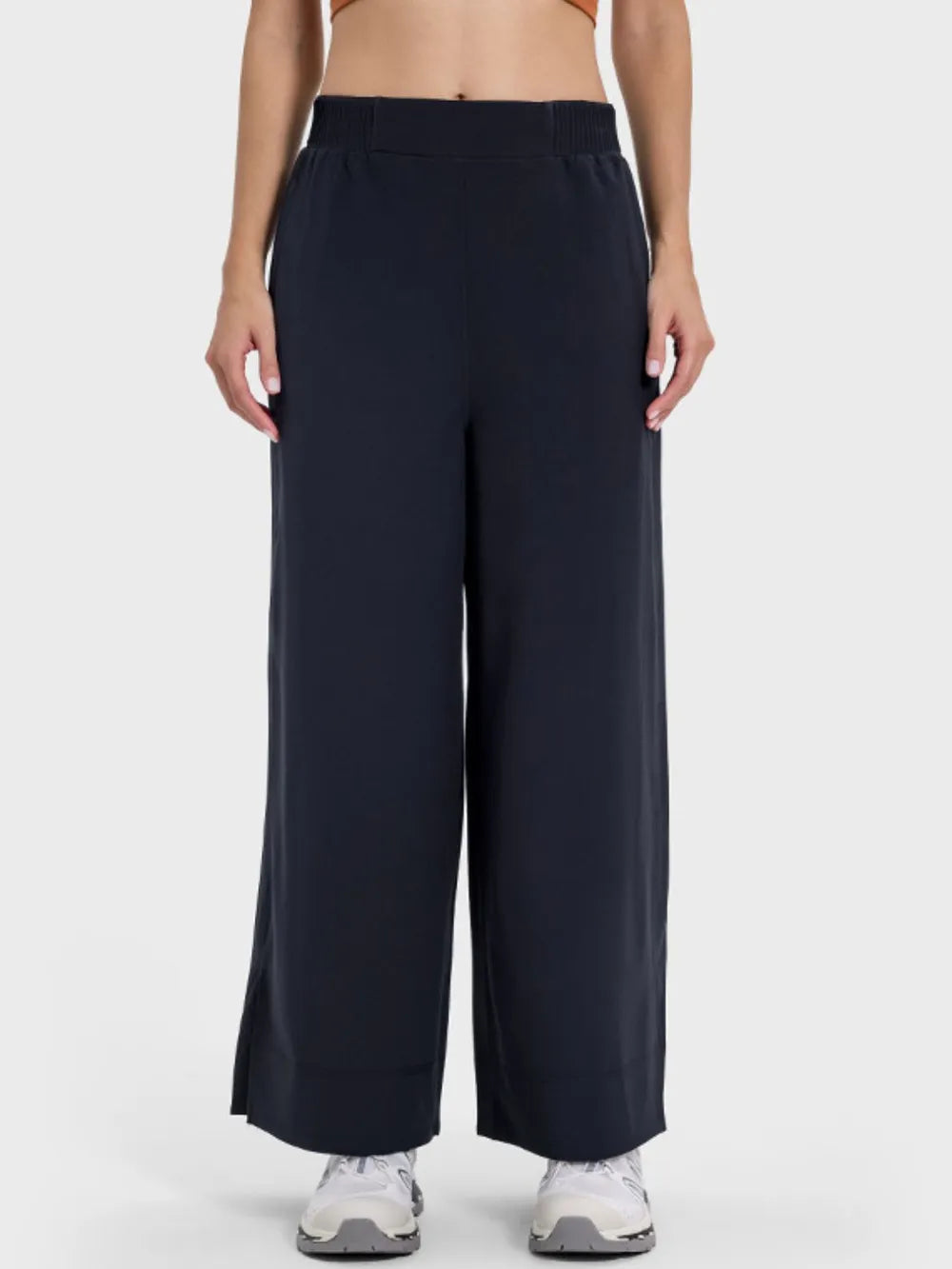 Millennia Slit Wide Leg Active Pants Carauana Store