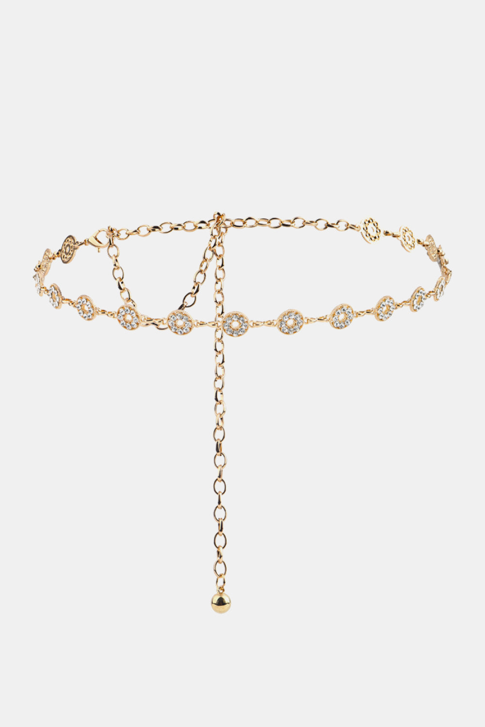 Rhinestone Decor Zinc Alloy Belt Carauana Store