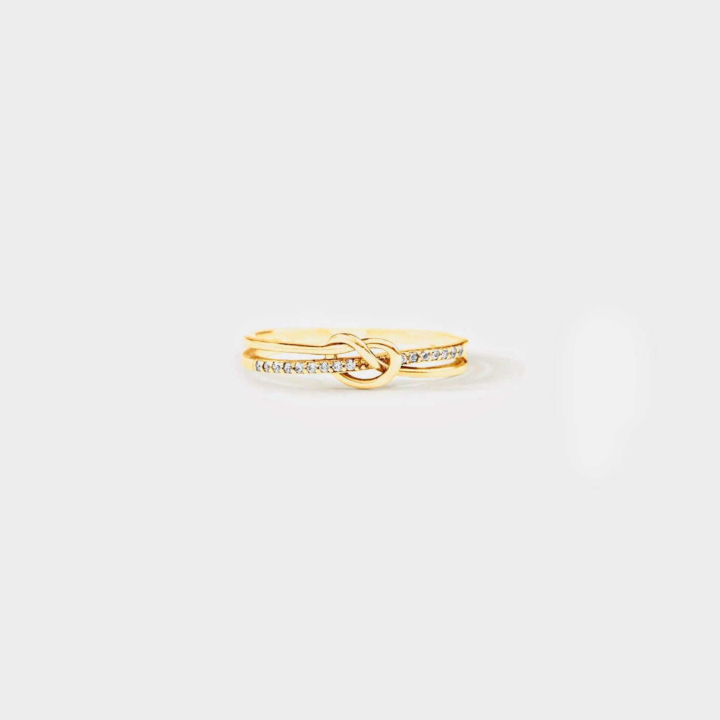 925 Sterling Silver Double-Layered Knot Ring Carauana Store