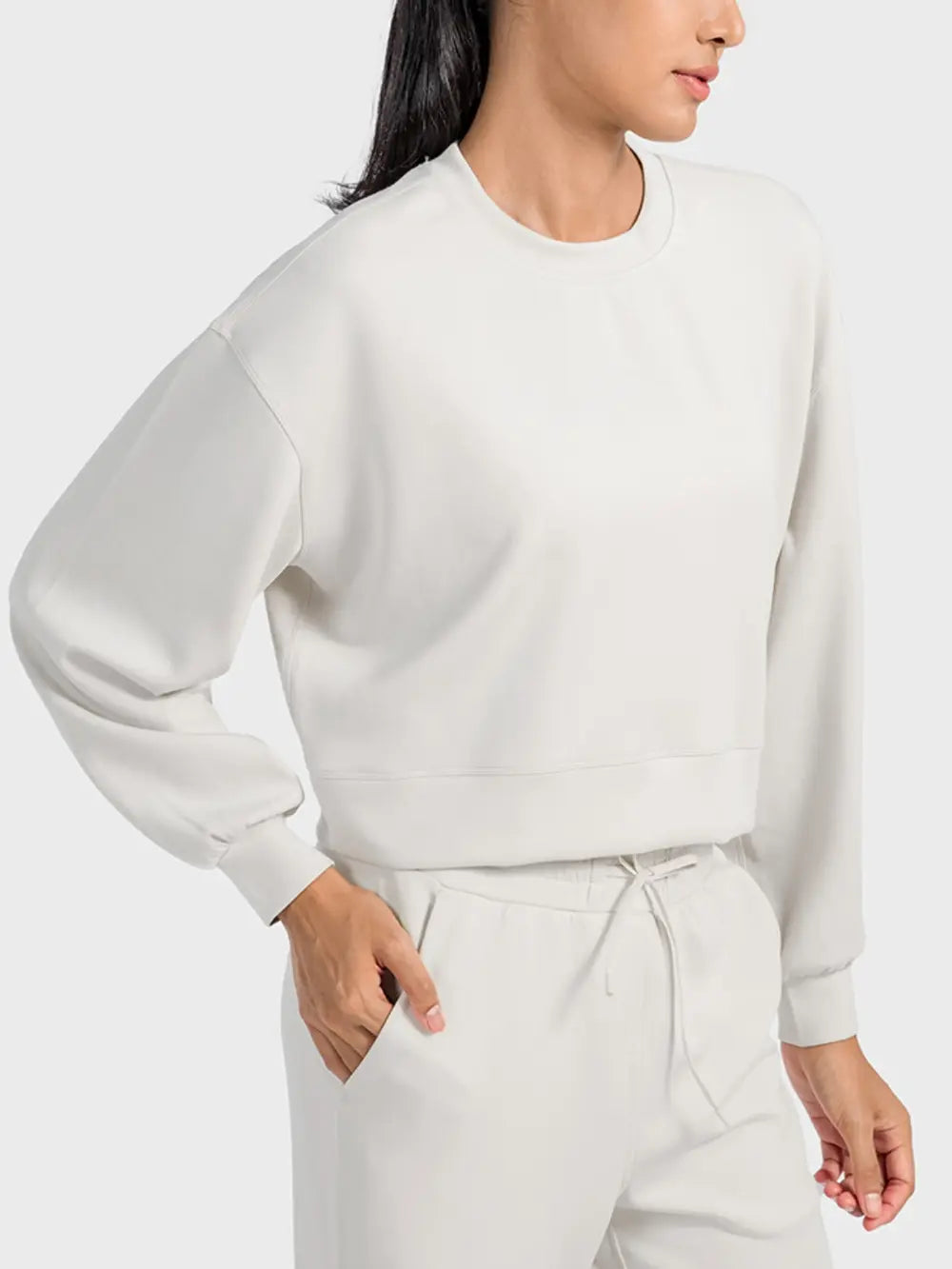 Millennia Round Neck Drop Shoulder Sports Top Carauana Store