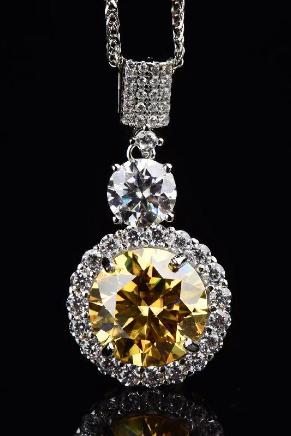 6 Carat Moissanite Pendant Necklace Carauana Store