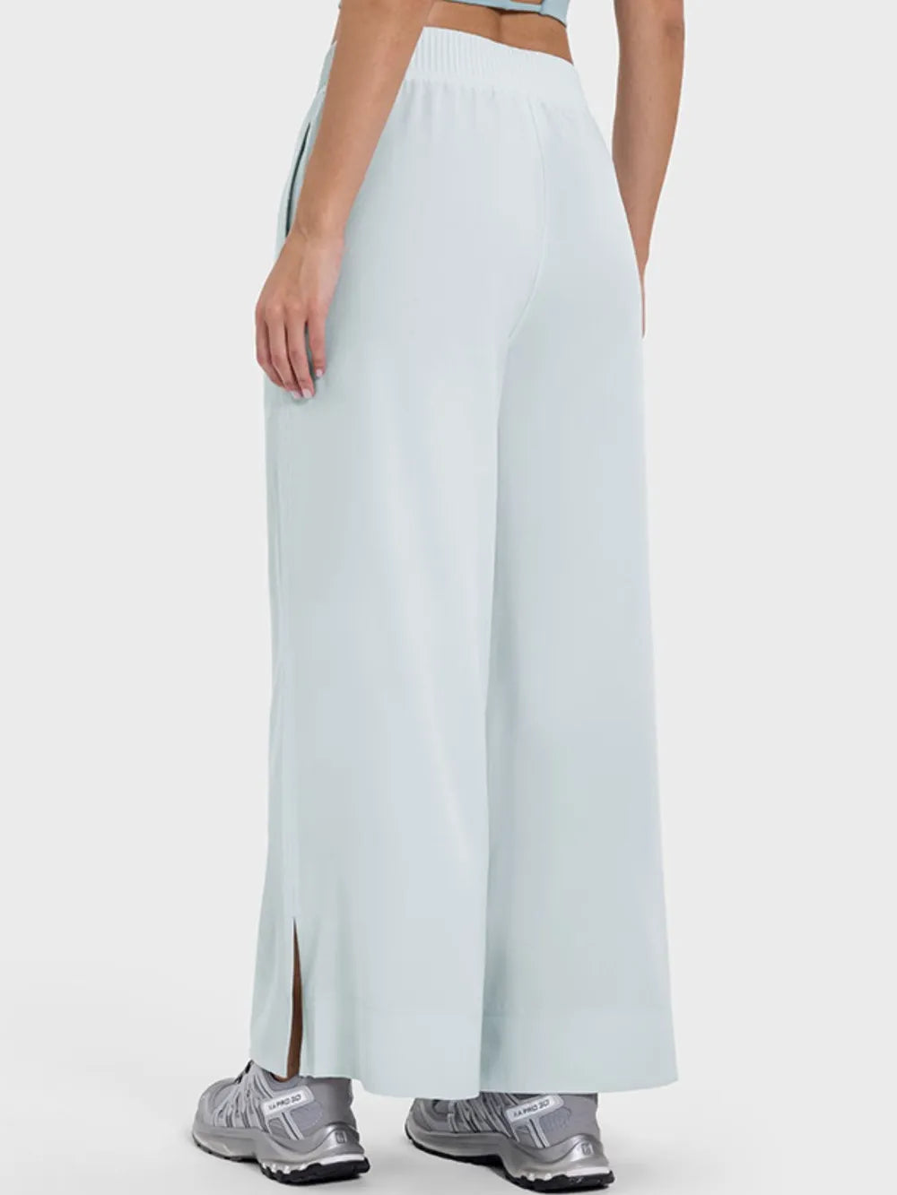 Millennia Slit Wide Leg Active Pants Carauana Store
