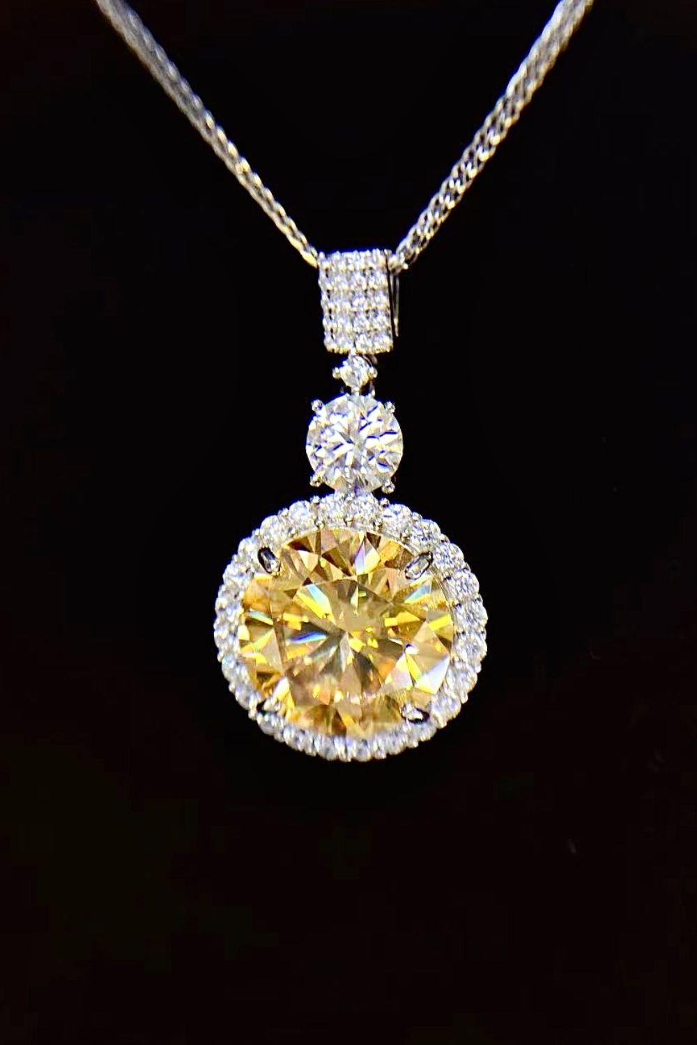 6 Carat Moissanite Pendant Necklace Carauana Store