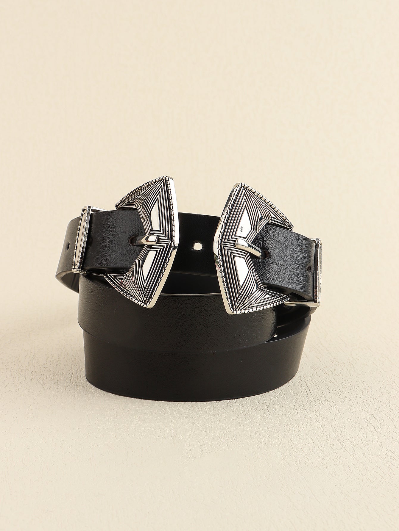 Double Buckle PU Leather Belt Carauana Store