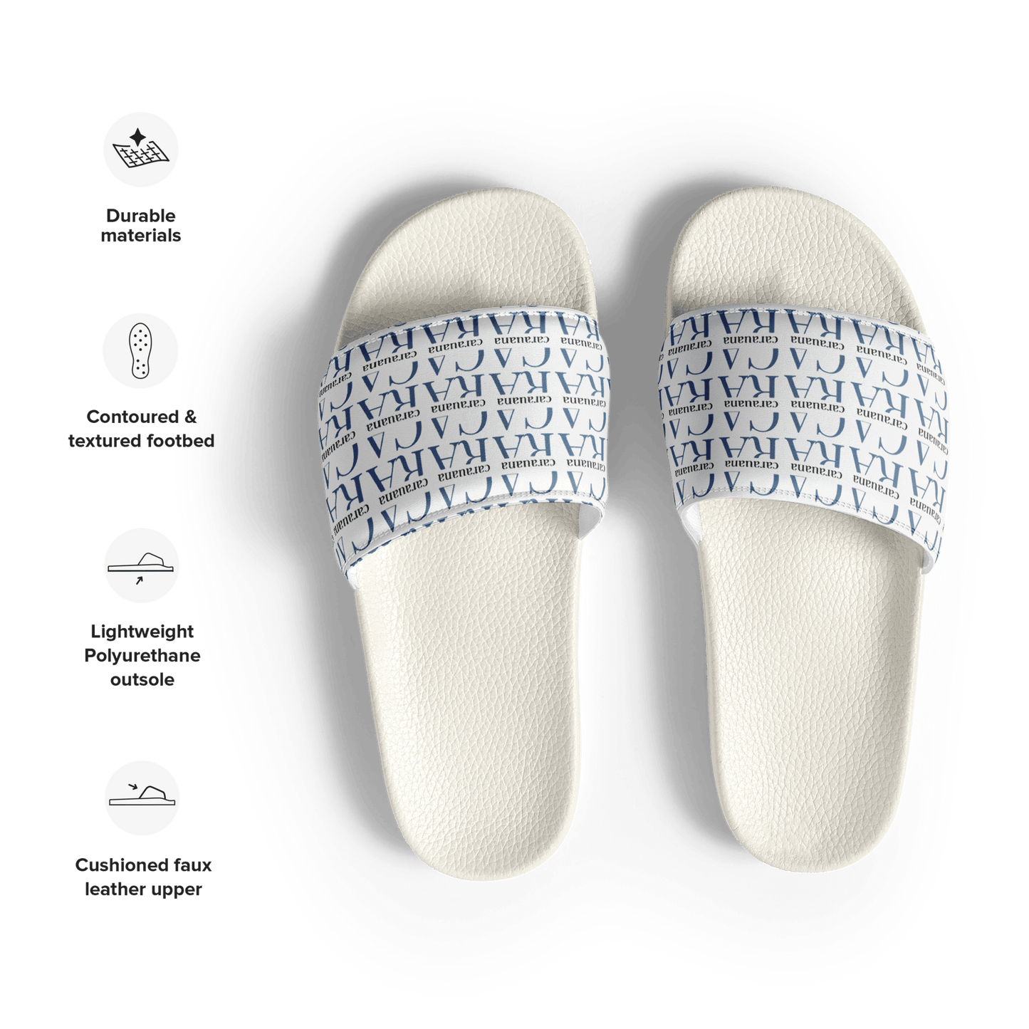 CARAUANA slides Men’s white Carauana Store