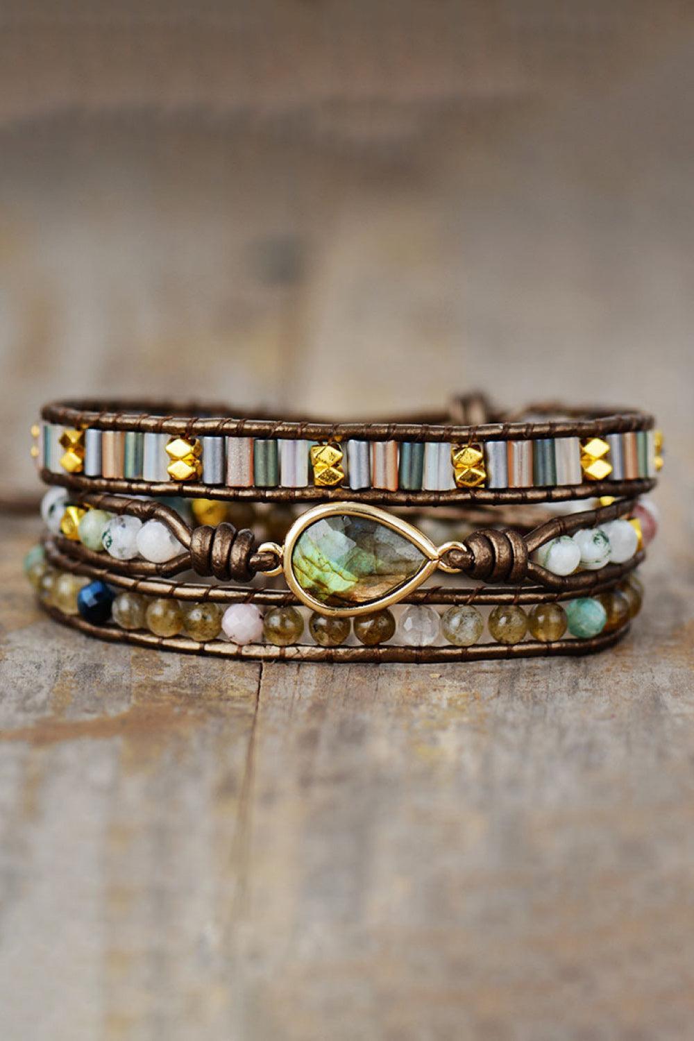 Handmade Triple Layer Beaded Bracelet Carauana Store