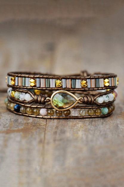 Handmade Triple Layer Beaded Bracelet Carauana Store