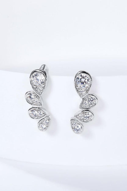 Pear Shape Moissanite Earrings Carauana Store