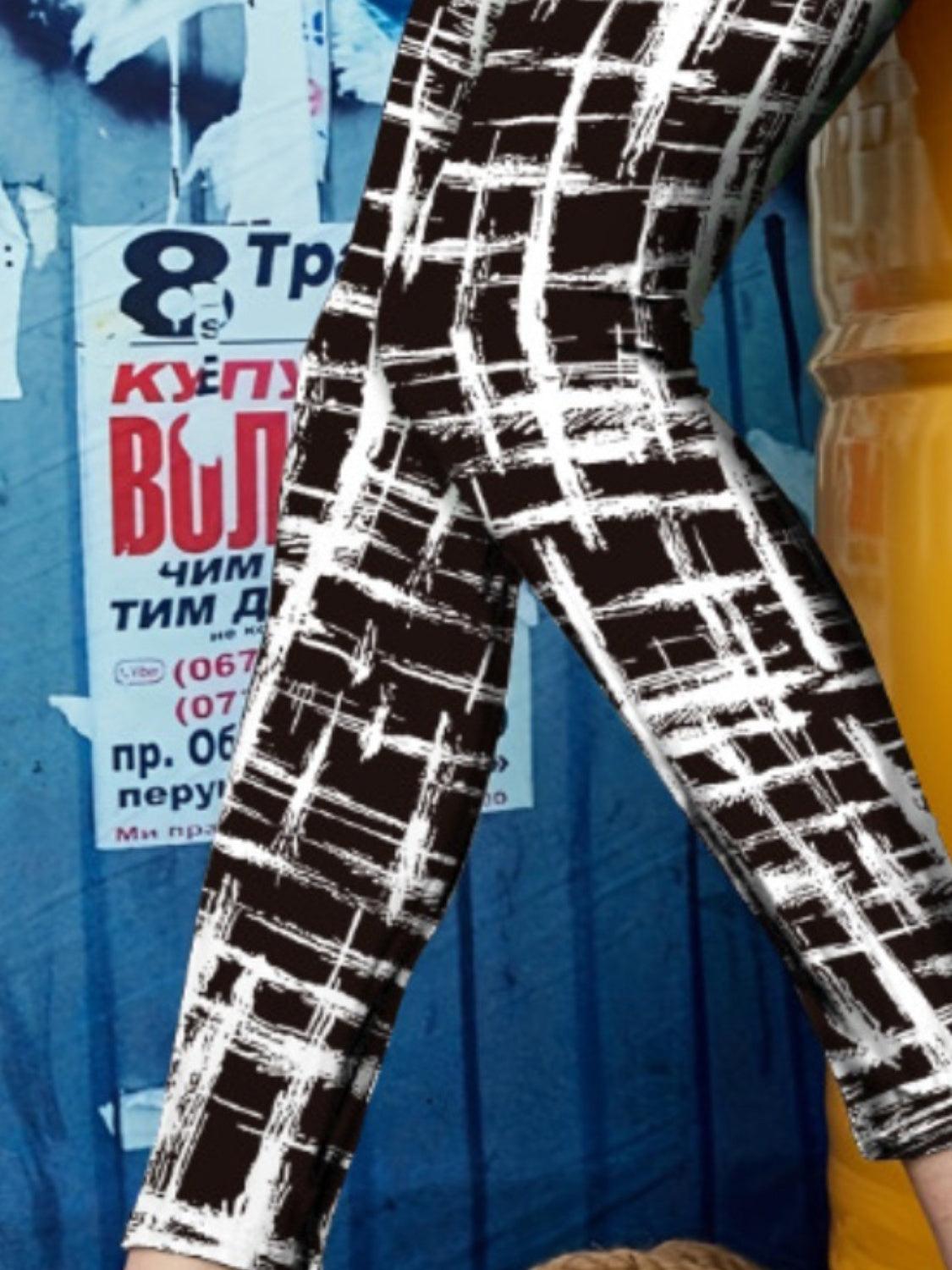 Printed High Waist Skinny Leggings Carauana Store
