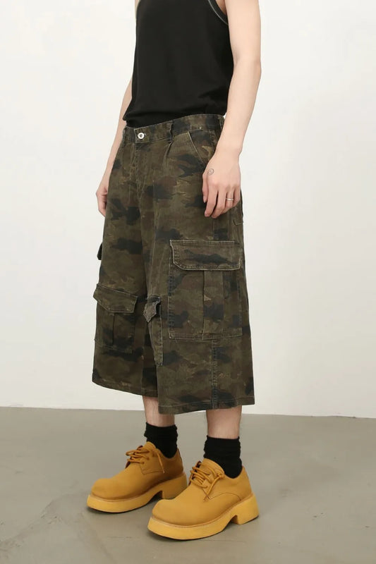 Men's Camouflage Wide Leg Cargo Jeans Carauana Store