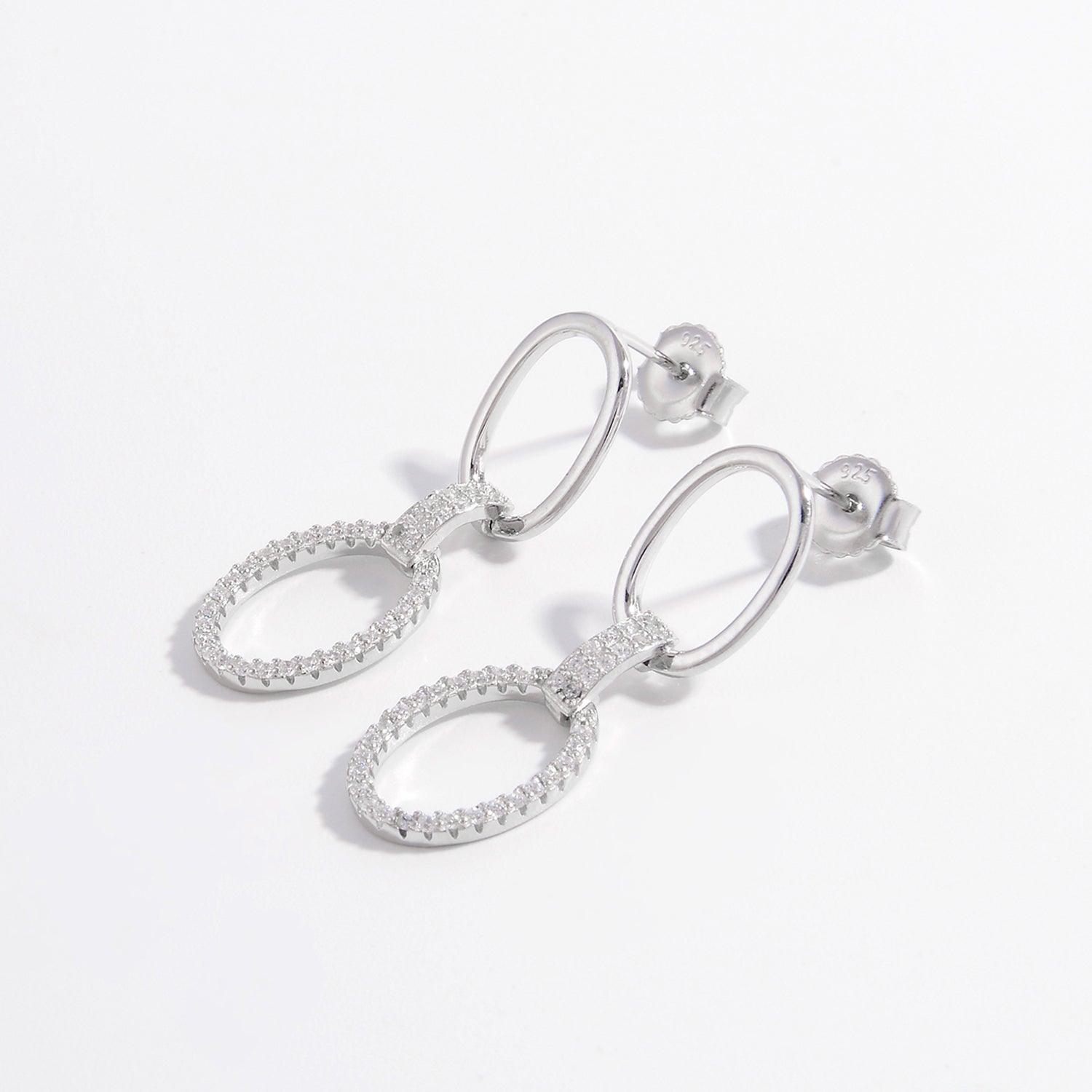 Zircon 925 Sterling Silver Dangle Earrings Carauana Store