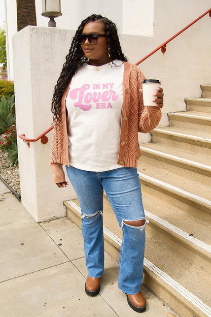 Simply Love Full Size IN MY LOVER ERA Round Neck T-Shirt Carauana Store