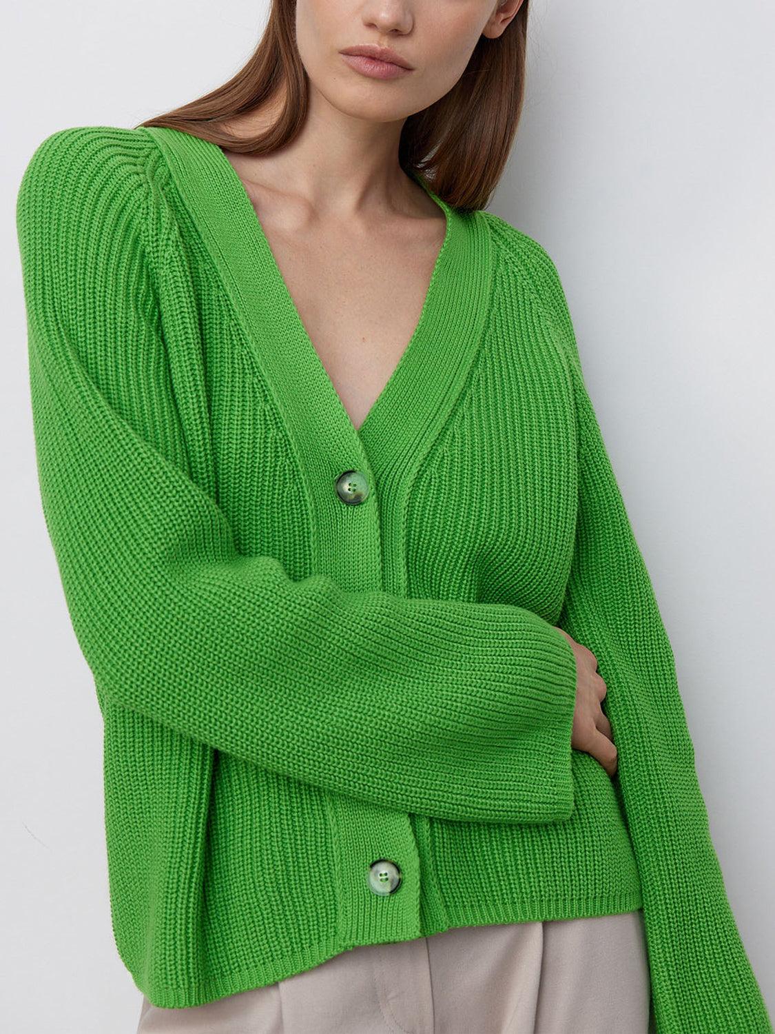 Raglan Sleeve Button Down Cardigan Carauana Store