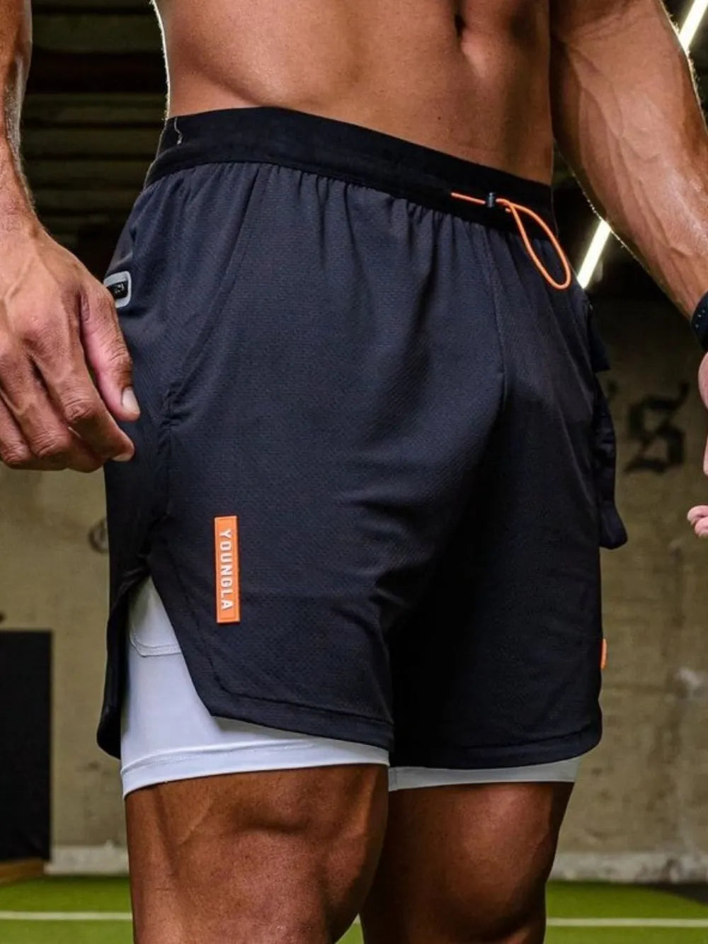 Men's Plus Size Drawstring Shorts CaRaUaNa Fashion